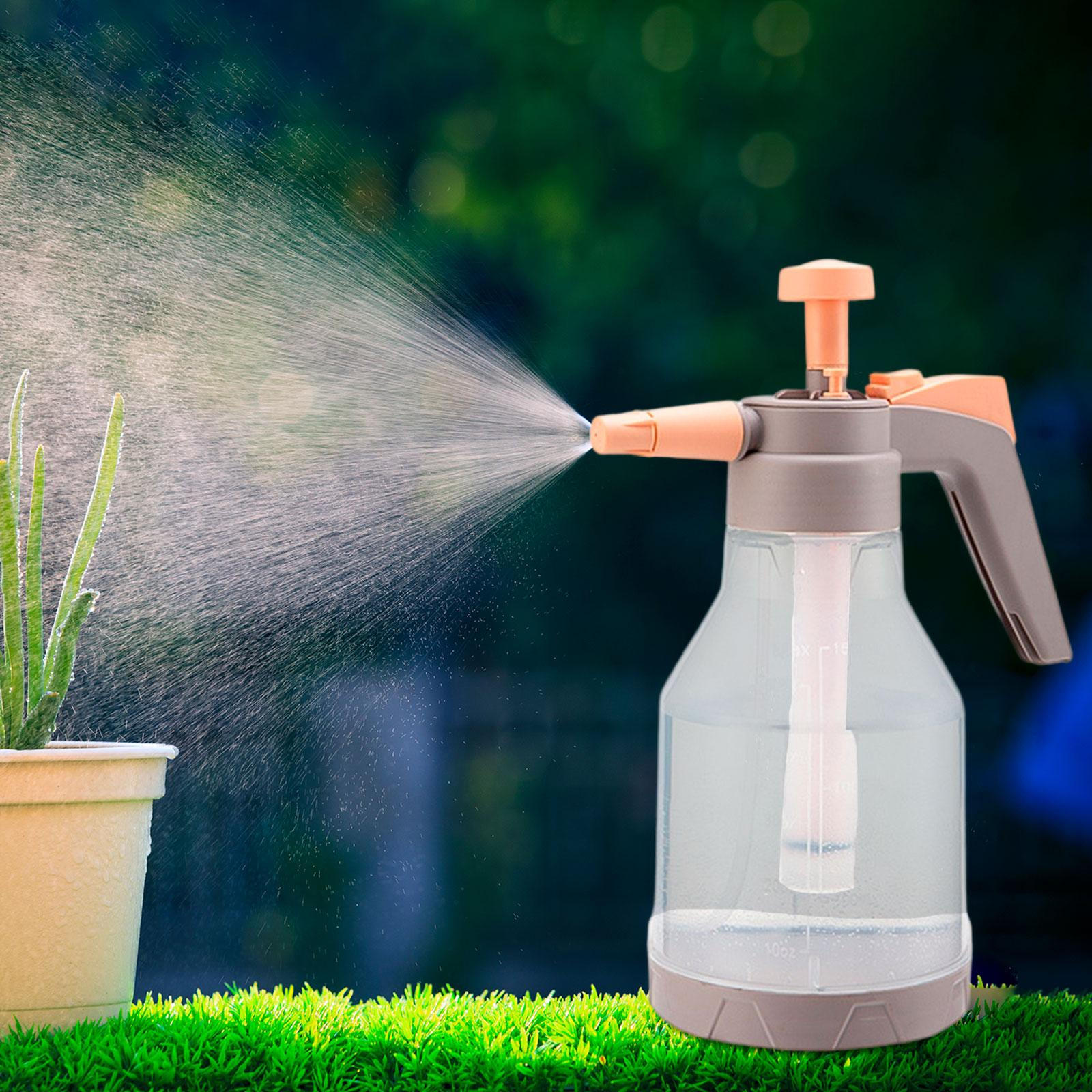 Садовый помповый опрыскиватель Мелкий туман 1,5 л с регулируемой насадкой Распылитель для воды pink